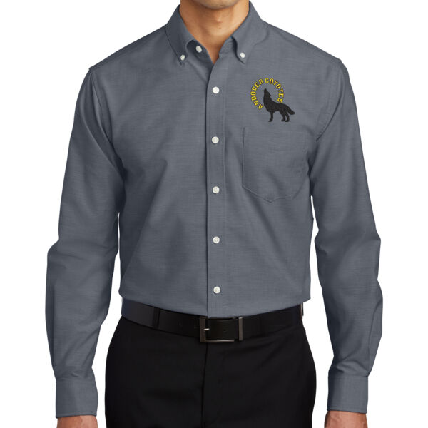 Port Authority® SuperPro™ Oxford Shirt - Embroidered Logo Thumbnail