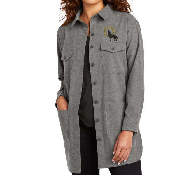 Mercer+Mettle™ Women’s Long Sleeve Twill Overshirt - Embroidered Logo Thumbnail