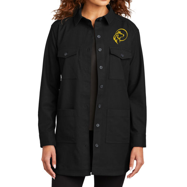 Mercer+Mettle™ Women’s Long Sleeve Twill Overshirt - Embroidered Logo Thumbnail
