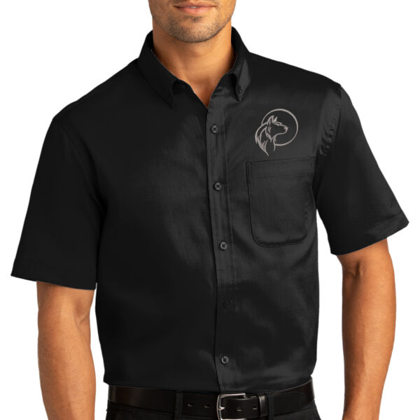Port Authority® Short Sleeve SuperPro React™Twill Shirt - Embroidered Logo Thumbnail