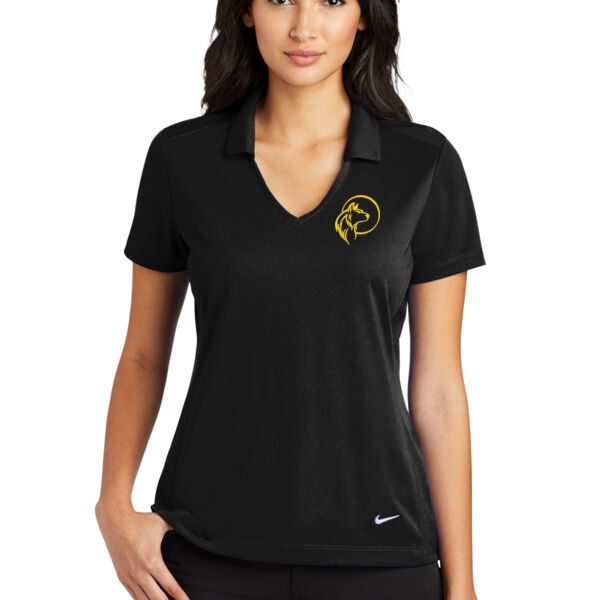 Nike Ladies Dri-Fit Vertical Mesh Polo - Embroidered Logo Thumbnail
