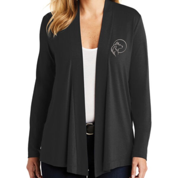 Port Authority® Ladies Concept Open Cardigan - Embroidered Logo Thumbnail