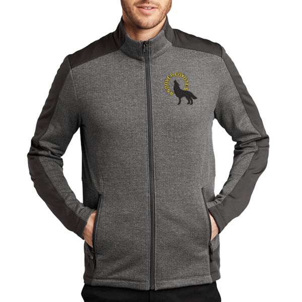 Port Authority® Grid Fleece Jacket - Embroidered Logo Thumbnail