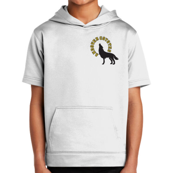 Sport-Tek ® Youth Sport-Wick ® Fleece Short Sleeve Hooded Pullover - Printed Logo Thumbnail