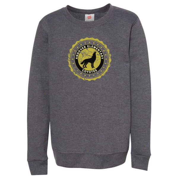 Hanes - Ecosmart® Youth Crewneck Sweatshirt - Printed Logos Thumbnail