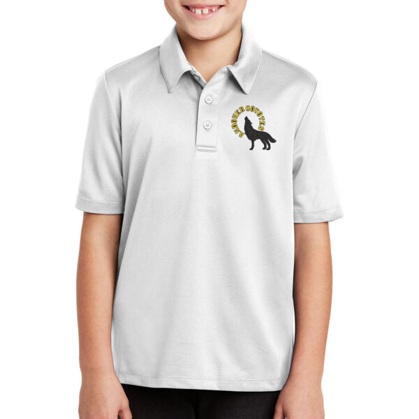 Port Authority® Youth Silk Touch™ Performance Polo - Embroidered Logo Thumbnail