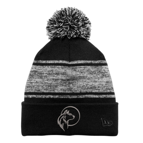 **CLOSEOUT ITEM** Knit Chilled Pom Beanie - Embroidered Logo Thumbnail