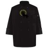 Ten Pearl Button Black Chef Coat Thumbnail